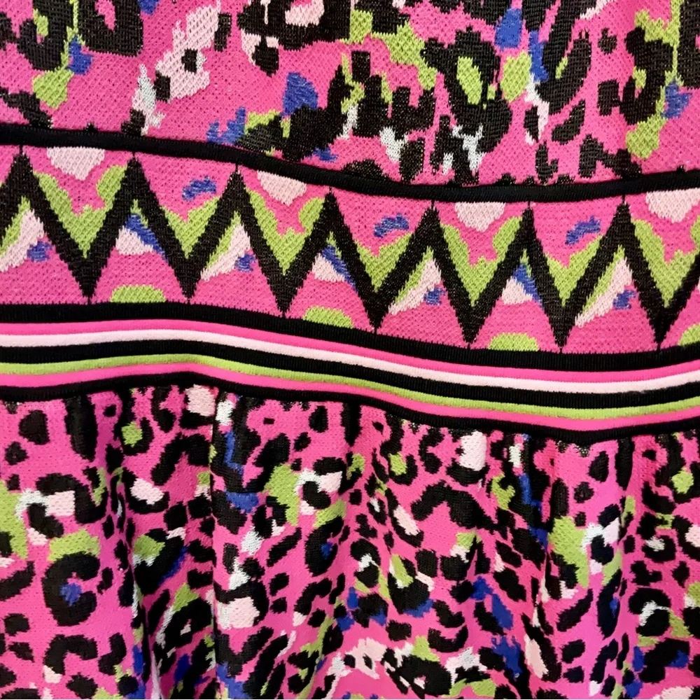 MISSONI Black and Pink A-Line Mini Dress Sleeveless - Picture 10 of 11